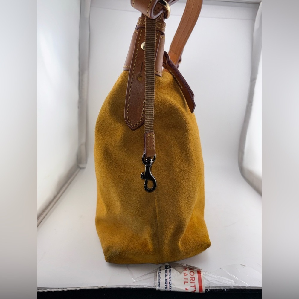 Dooney And Bourke Leather Shoulder Bag, Handbag Mustard - Picture 13 of 16